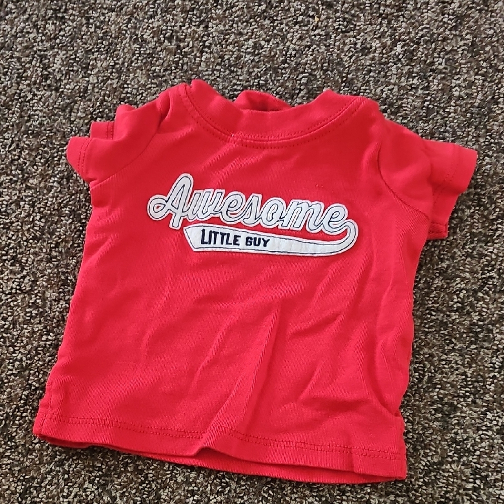 Carter's Red 'Awesome Little Boy' Tee